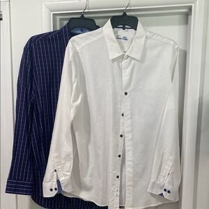 2 Men’s Tasso Elba pre loved condition Dress shirts. Size XXL